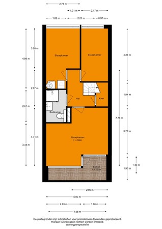 Floorplan - Laan van Ouderzorg 142, 2352 HZ Leiderdorp